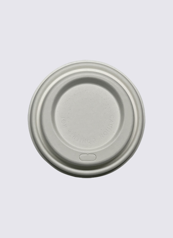 90 mm Bagasse sukkerrør kaffekoplåg